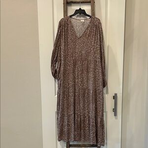 a new day Brown Long Sleeve Dress